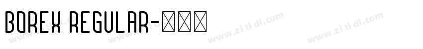 borex regular字体转换